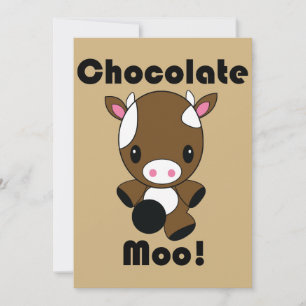Convite Chocolate Moo Kawaii - Vacas