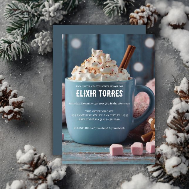 Convite Chocolate Quente com Chá de fraldas de Creme Ocupa (Criador carregado)