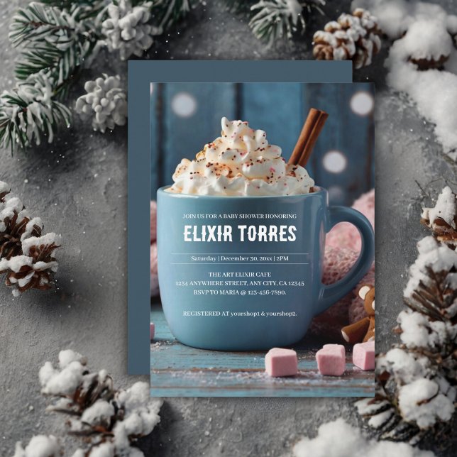 Convite Chocolate Quente com Chá de fraldas de Creme Ocupa (Criador carregado)