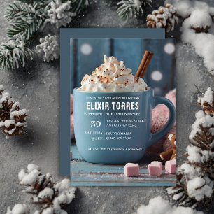 Convite Chocolate Quente com Chá de fraldas de Creme Ocupa