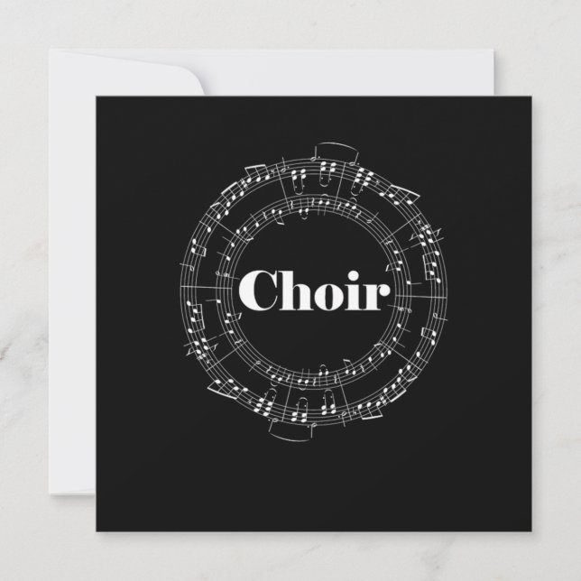 Convite Choir Chorus Choral Music Conductor Notes Gift (Frente)