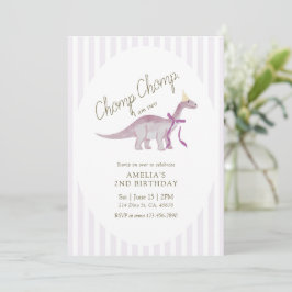 Convite Chomp Chomp Estou aos Dois Aniversário de Dinossau