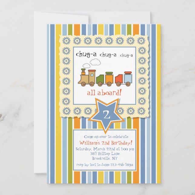 Convite Choo Choo (Frente)