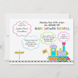 Convite Choo Choo Baby Shower