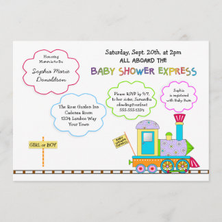 Convite Choo Choo Baby Shower