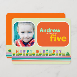 Convite Choo Choo Happy Birthday Train Festa de aniversári