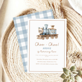 Convite Choo Choo Train Segundo Aniversário