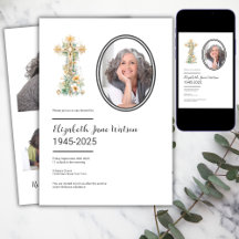 Christian Floral Cross Funeral Foto