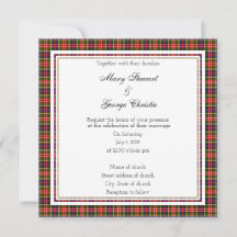 Christie Scottish Wedding Square Invitation
