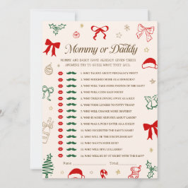 Convite Christmas Baby Shower Guess Who Game DOWNLOADABLE