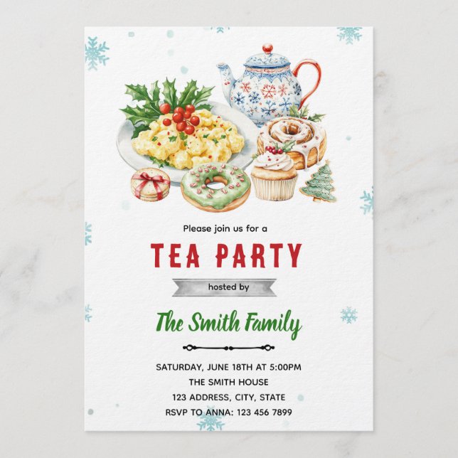 Convite Christmas brunch party invitation (Frente)
