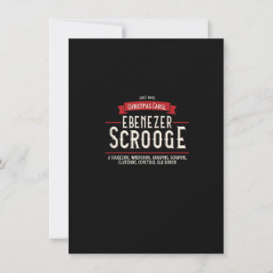 Convite Christmas Carol, Ebenezer Scrooge, Holiday Design,