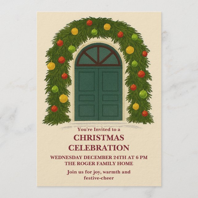 Convite Christmas Celebration Invitation (Frente)