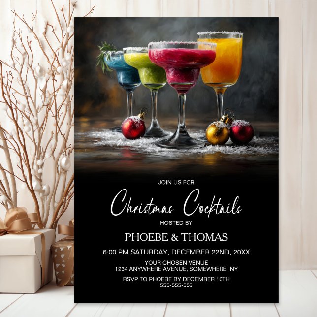 Convite Christmas Cocktail Party (Criador carregado)