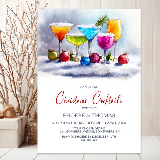 Convite Christmas Cocktail Party (Criador carregado)