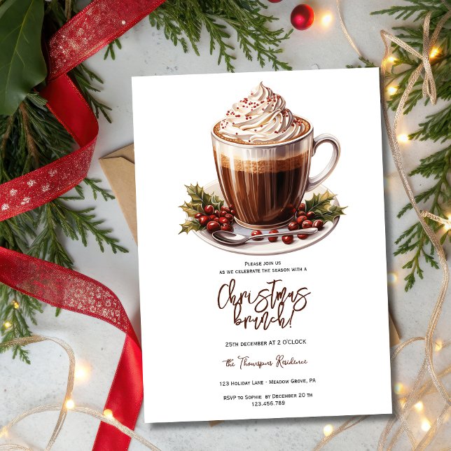Convite Christmas coffee brunch (Criador carregado)