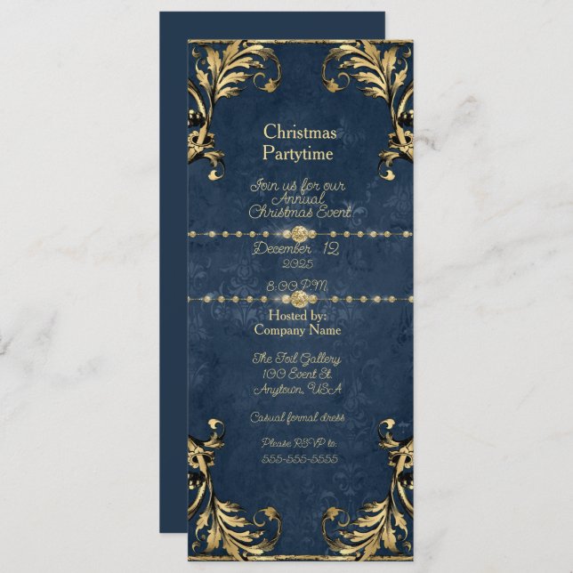 Convite Christmas Company Partytime Invitation (Frente/Verso)