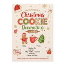 Christmas Cookie Decorating Party Invitation | Kid