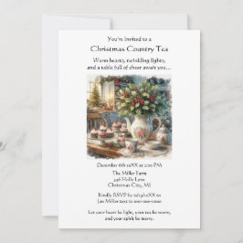 Convite Christmas Country Tea Party