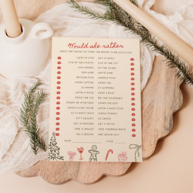 Convite Christmas Doodle He said She said Card (Criador carregado)