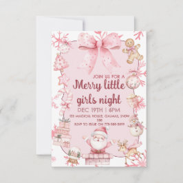 Convite Christmas girls night party invitation
