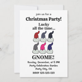 Convite Christmas Gnomes Xmas Lucky Christmas Party