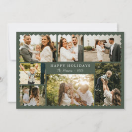 Convite Christmas Greeting 7 Photo Holiday Card