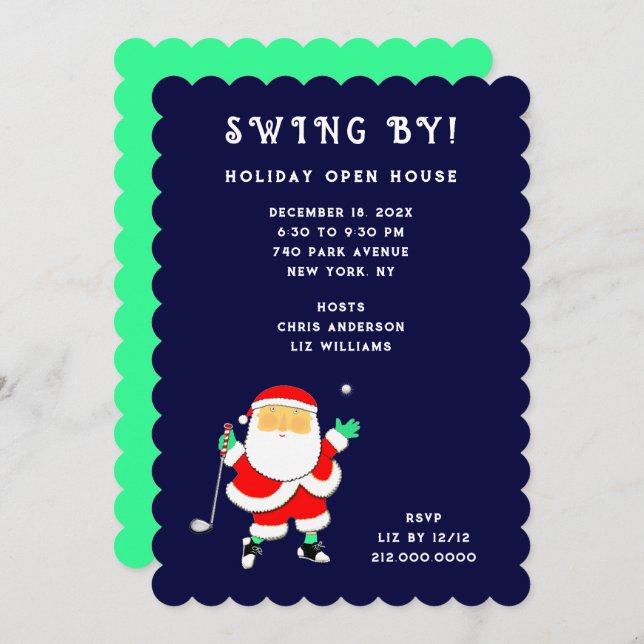 Convite Christmas Holiday Open House Invitations (Frente/Verso)