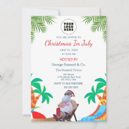Convite Christmas in July | Custom Company Name & Logo