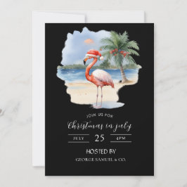 Convite Christmas in July Custom Company Name Logo & Text