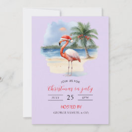 Convite Christmas in July Custom Company Name Logo & Text