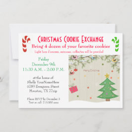 Convite Christmas Lunch Cookie Exchange Invitation