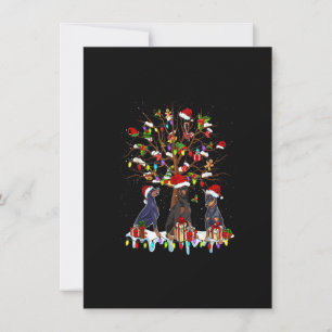 Convite Christmas Pajama Doberman Tree Xmas Dog Dad Mom