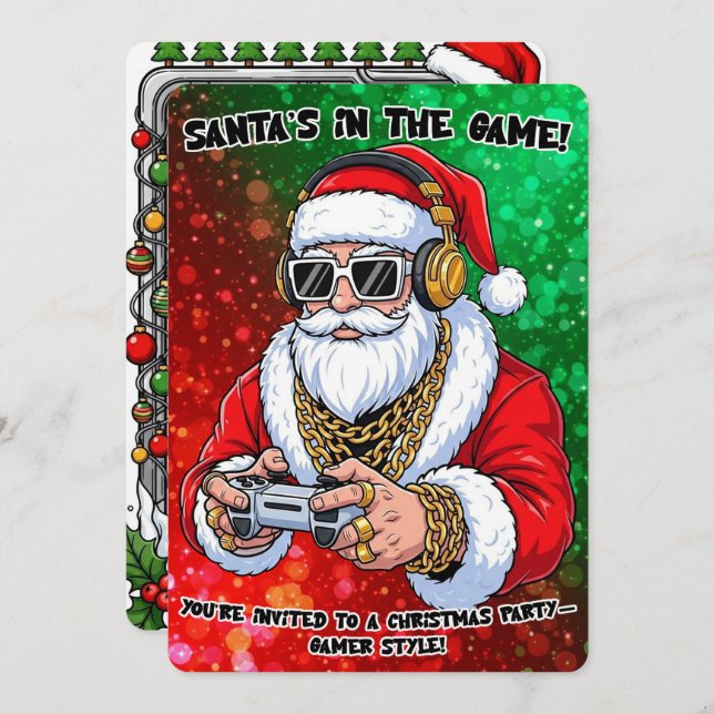 Convite Christmas Party (Frente/Verso)