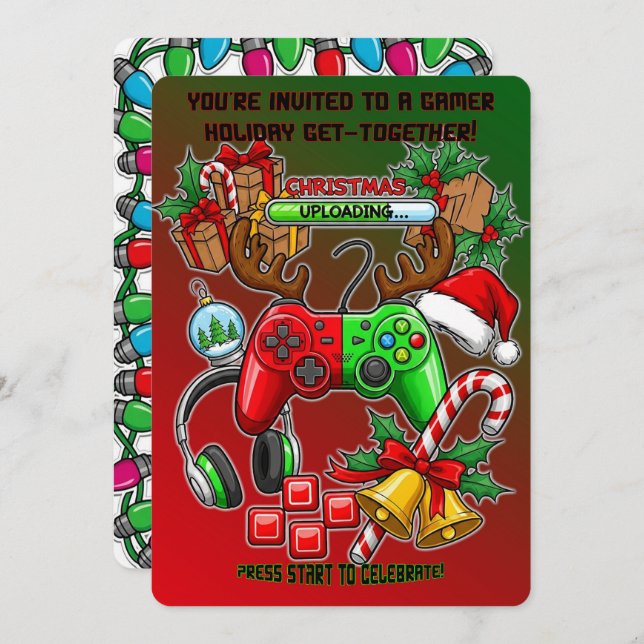 Convite Christmas Party (Frente/Verso)