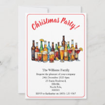 Christmas Party Drinks And Cocktails Minimal Xmas