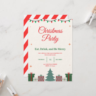 Convite Christmas Party Invitation