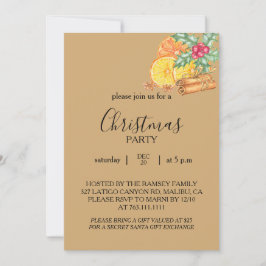 Convite Christmas Party Invitation Card