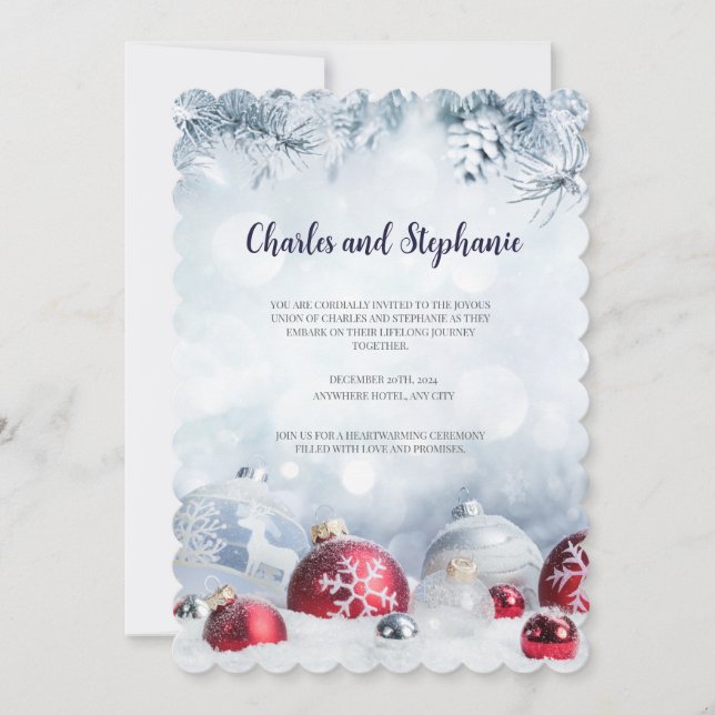 Convite Christmas Party Invitation, Christmas Invitations (Frente)