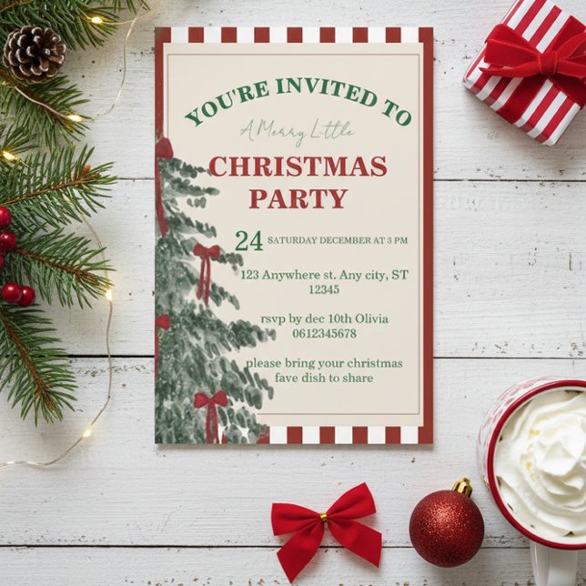 Convite Christmas Party Invitation, Holiday Invite (Criador carregado)