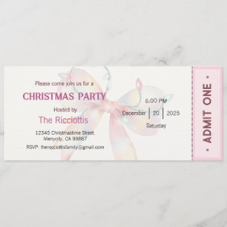 Convite Christmas Party Invitation, Xmas Invite