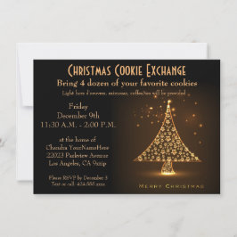 Convite Christmas Party Modern Bronze