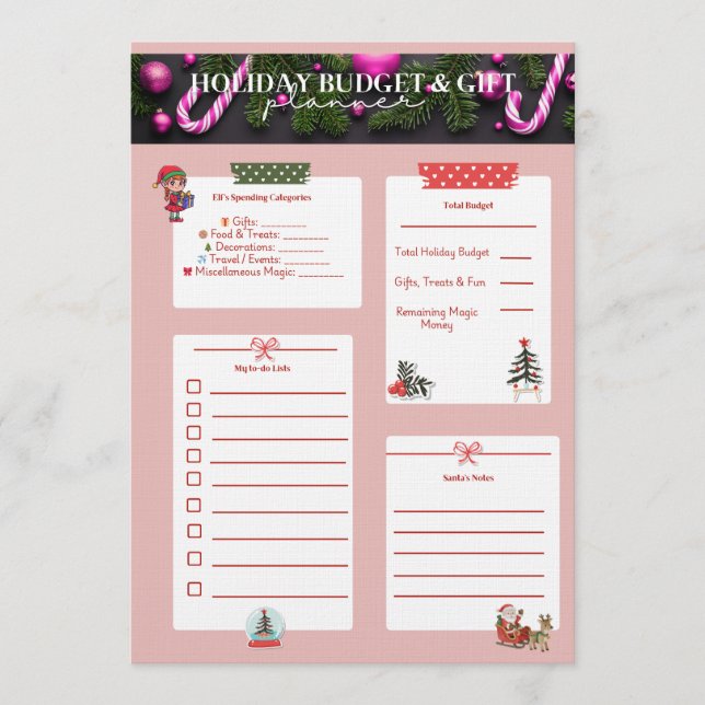 Convite Christmas Planner PDF – Printable Holiday Planner (Frente)