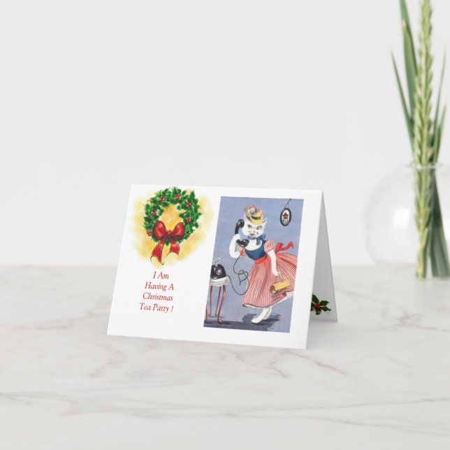 Convite Christmas Tea Party Invitation (Frente)