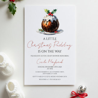 Convite Christmas Themed Baby Shower Invitation