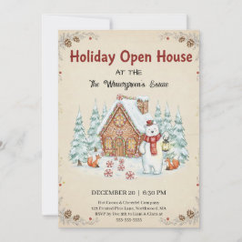 Convite Christmas Tree Snowman Christmas Party Invitation