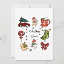 Convite Christmas Vibes Holiday Sticker Pack