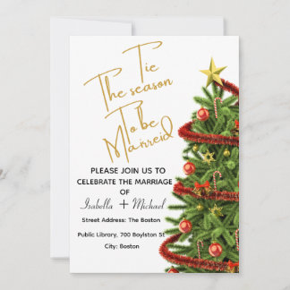 Convite Christmas Wedding Invitation,Winter Wedding