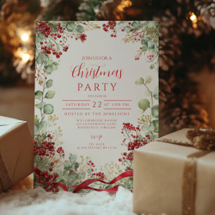 Convite Christmas Winter Berry Wreath