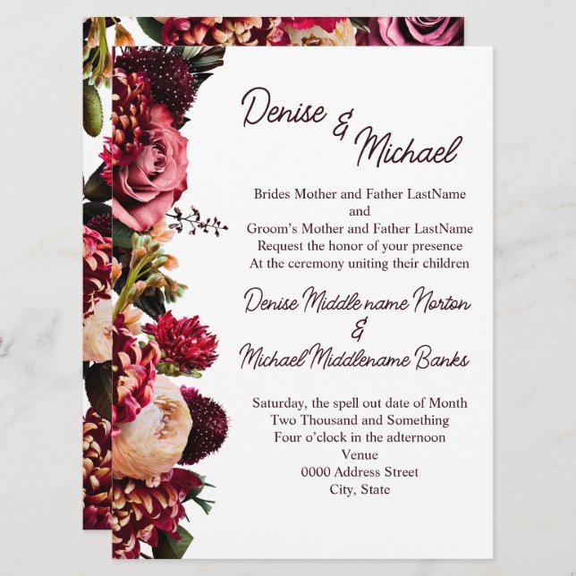 Convite Chrysanthemum (Frente/Verso)